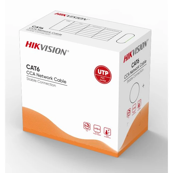 Hikvision DS-1LN6UU/CCA Cat6 CCA Network Cable (Per Metre) — view 1