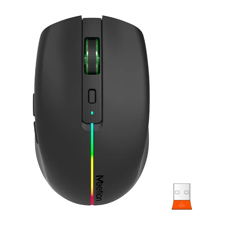 Meetion BTM002 Bluetooth & 2.4GHz Wireless Mouse - Black — view 1