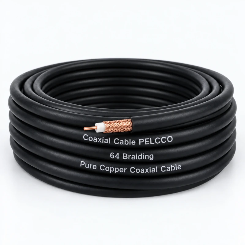Coaxial Cable PELCCO 64 Braiding Pure Copper Coaxial Cable — view 1