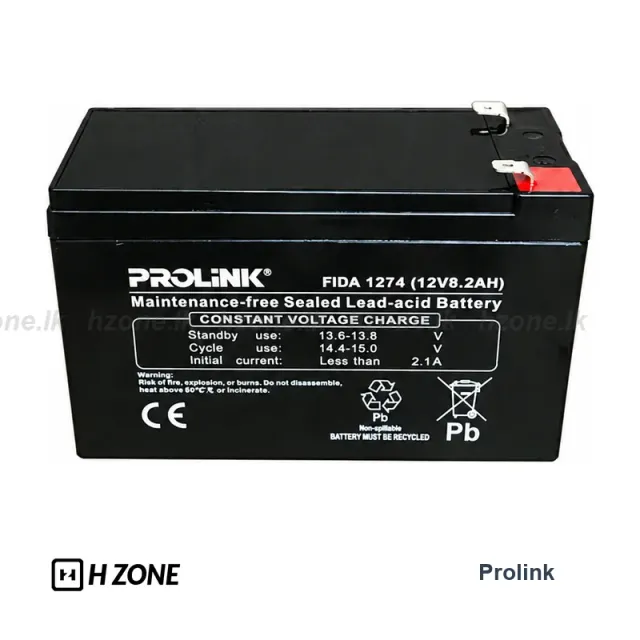 Prolink FIDA1274 12V 8.2Ah UPS Battery — view 1