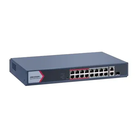 Hikvision DS-3E1318P-EI/M 16-Port Fast Ethernet Smart PoE Switch — view 1