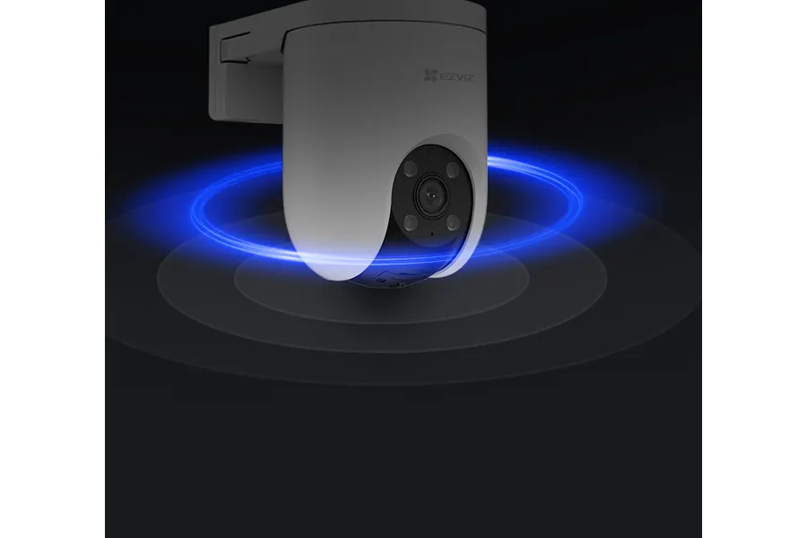 Siren and spotlight-based active defence