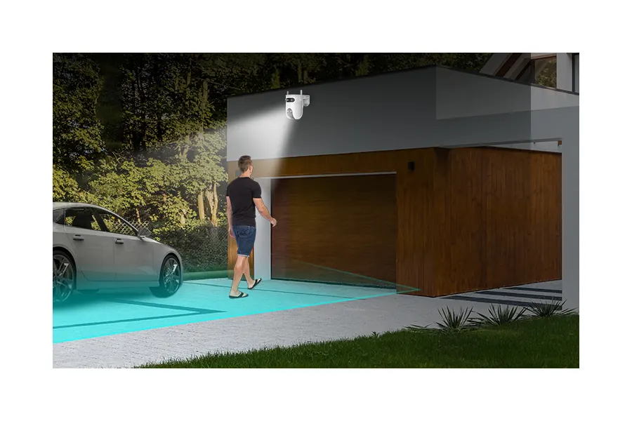 Colour night vision with built-in lighting
