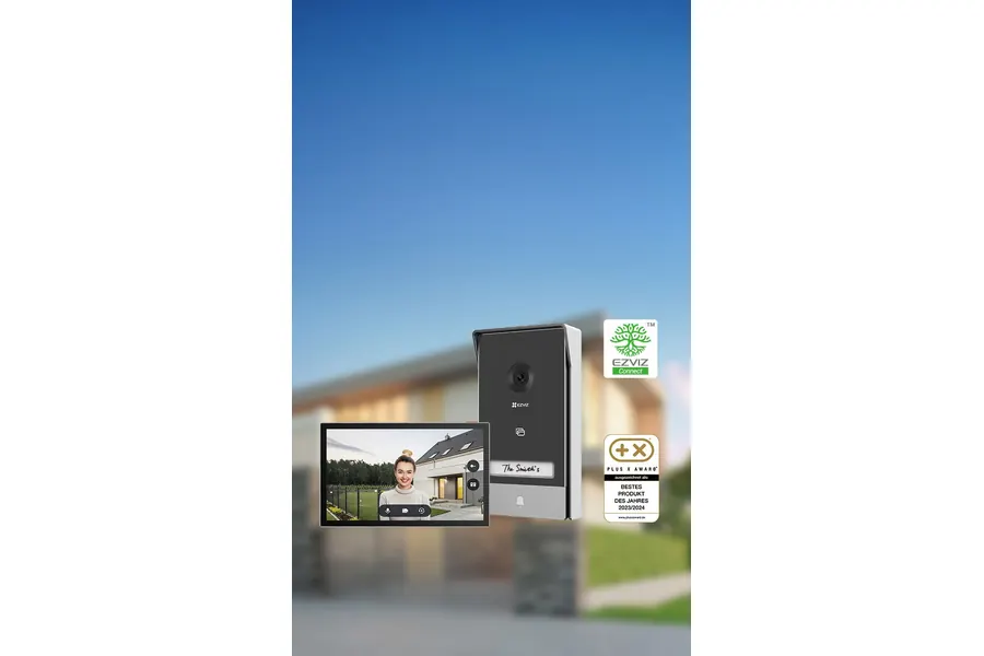 Two-wire doorphone-to-monitor connection
